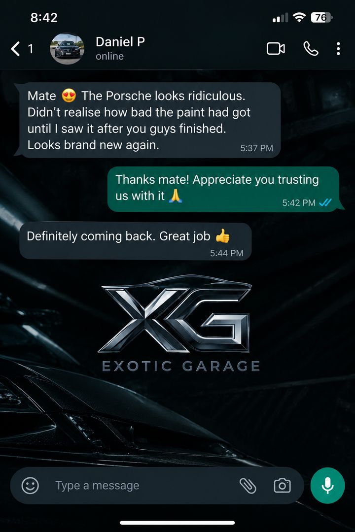 WhatsApp message from Daniel P